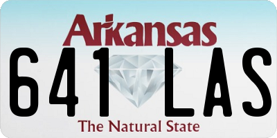 AR license plate 641LAS
