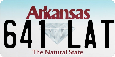 AR license plate 641LAT