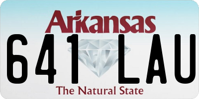 AR license plate 641LAU