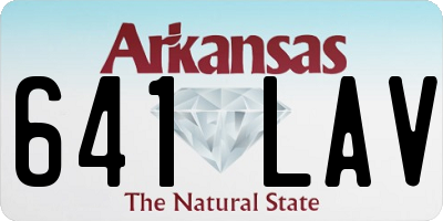 AR license plate 641LAV