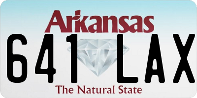 AR license plate 641LAX