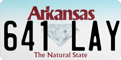 AR license plate 641LAY