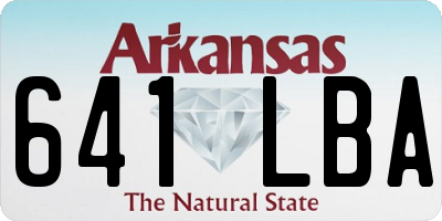 AR license plate 641LBA