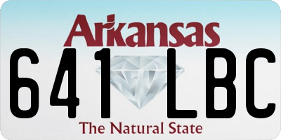 AR license plate 641LBC