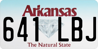 AR license plate 641LBJ