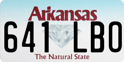 AR license plate 641LBO