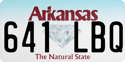 AR license plate 641LBQ