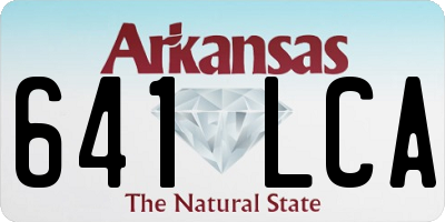 AR license plate 641LCA