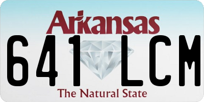 AR license plate 641LCM