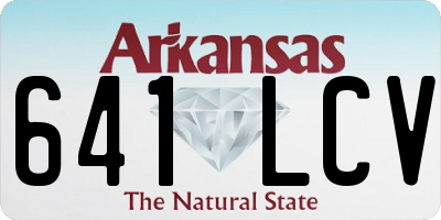 AR license plate 641LCV
