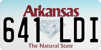 AR license plate 641LDI