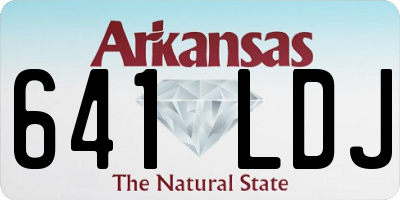 AR license plate 641LDJ