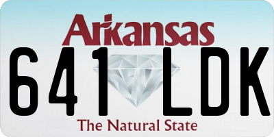 AR license plate 641LDK