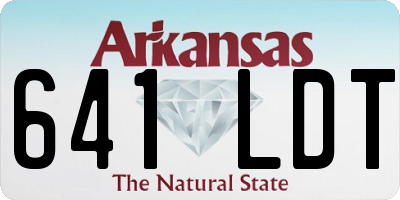 AR license plate 641LDT
