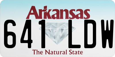 AR license plate 641LDW