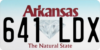 AR license plate 641LDX