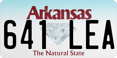 AR license plate 641LEA