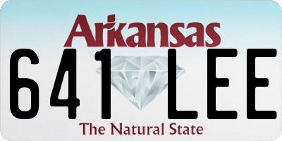 AR license plate 641LEE
