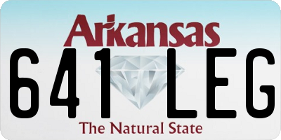AR license plate 641LEG