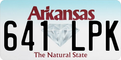 AR license plate 641LPK