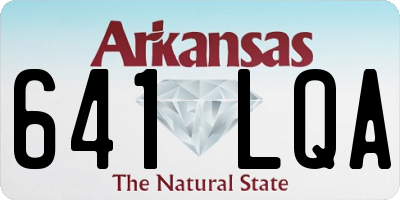 AR license plate 641LQA