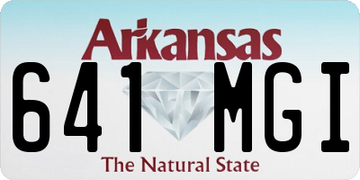 AR license plate 641MGI