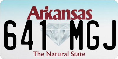 AR license plate 641MGJ