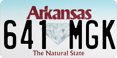 AR license plate 641MGK
