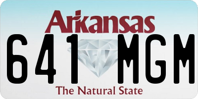 AR license plate 641MGM