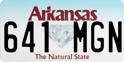 AR license plate 641MGN