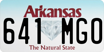 AR license plate 641MGO