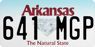 AR license plate 641MGP