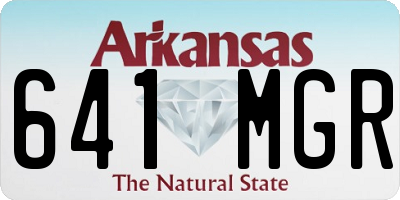 AR license plate 641MGR