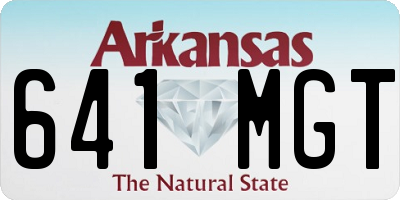 AR license plate 641MGT