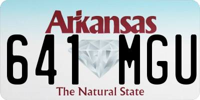 AR license plate 641MGU