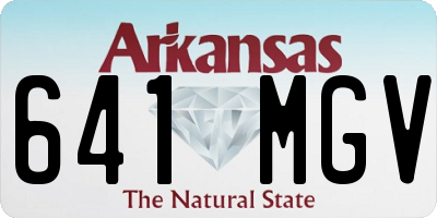 AR license plate 641MGV