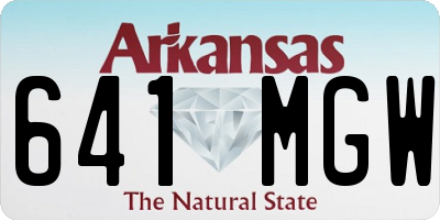 AR license plate 641MGW