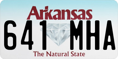 AR license plate 641MHA