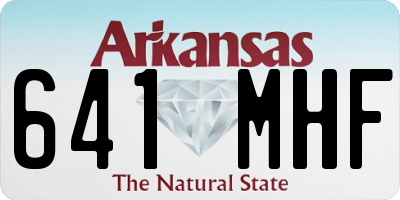 AR license plate 641MHF