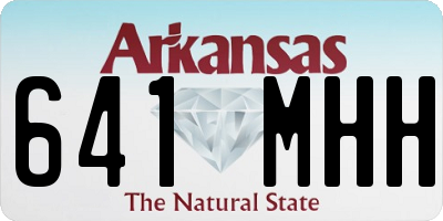 AR license plate 641MHH