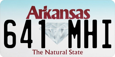 AR license plate 641MHI