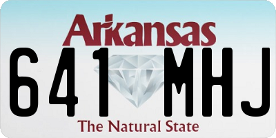 AR license plate 641MHJ