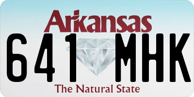 AR license plate 641MHK