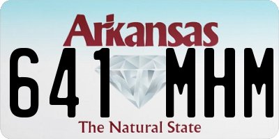 AR license plate 641MHM