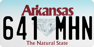 AR license plate 641MHN