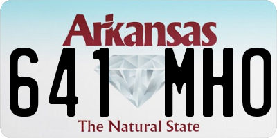 AR license plate 641MHO