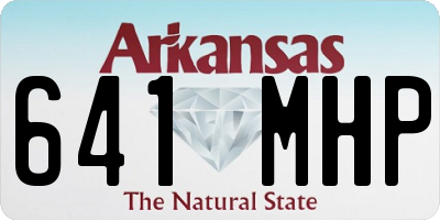 AR license plate 641MHP