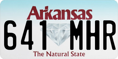 AR license plate 641MHR