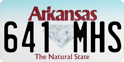 AR license plate 641MHS
