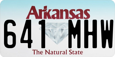 AR license plate 641MHW